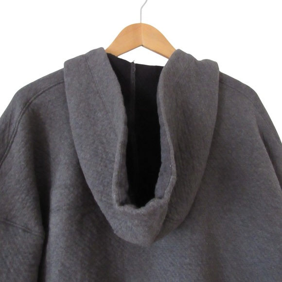 Lunya Restore Double Faced Pullover Medium Dark Gray Hoodie Boxy Pima Cotton - Picture 7 of 11